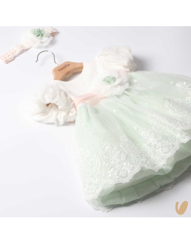 Abito in organza e fascia Battesimo