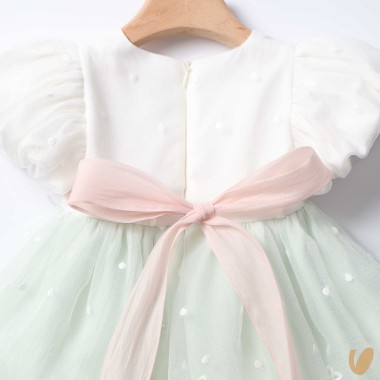 Abito in organza e fascia Battesimo