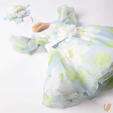 Abito in chiffon e fascia Abito e Tute