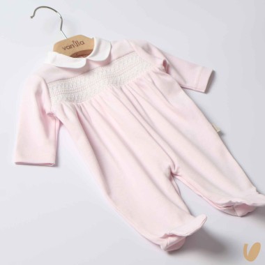 Tutina cotone punto smock Tutina