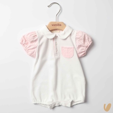 Pagliaccetto piquè Vichy Completo e Pagliaccetto