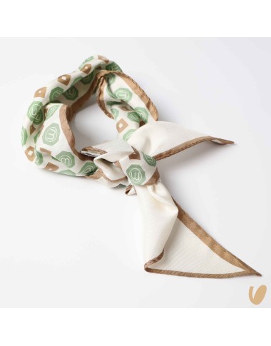 Foulard in seta orlato a mano Sciarpa e Scaldacollo