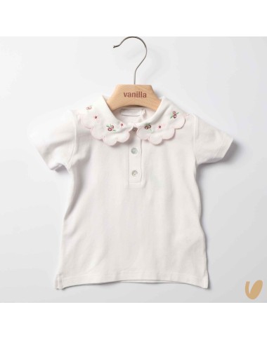 Polo in jersey co colletto fiori T-Shirt e Salopette