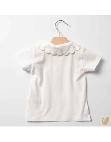 Polo in jersey co colletto fiori T-Shirt e Salopette