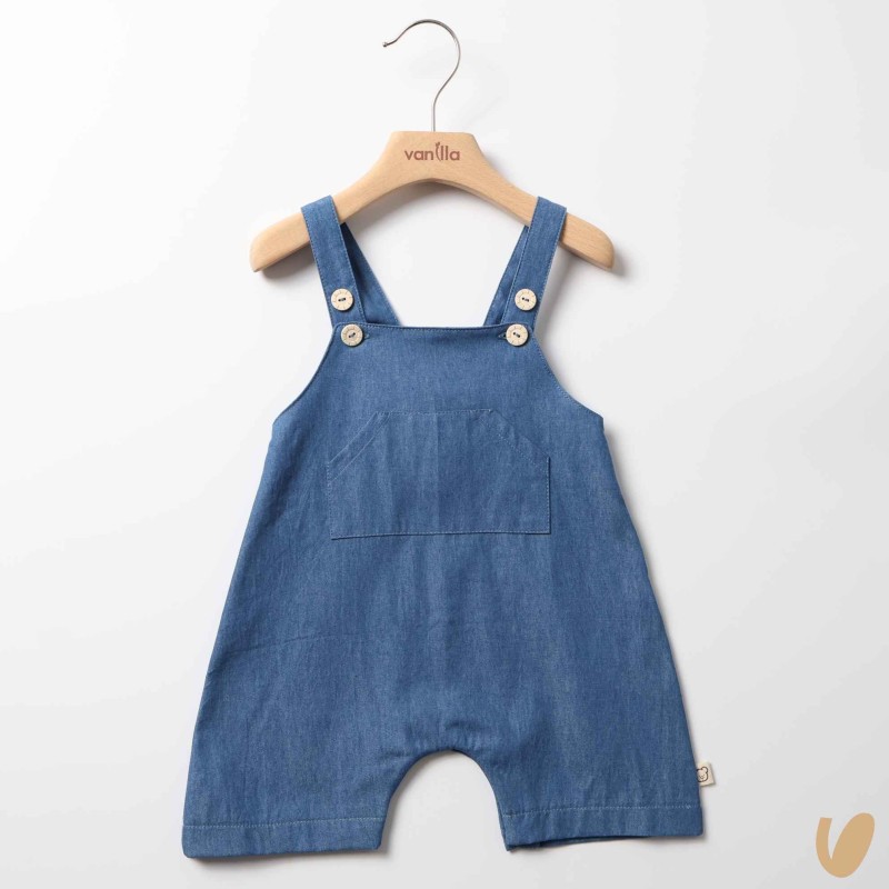 Salopette in chambray Bermuda e Salopette