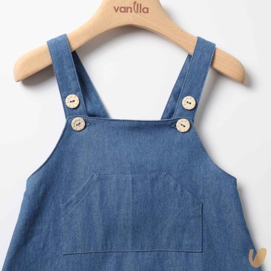 Salopette in chambray Bermuda e Salopette