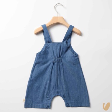 Salopette in chambray Bermuda e Salopette
