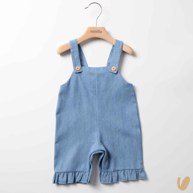 Salopette in chambray T-Shirt e Salopette