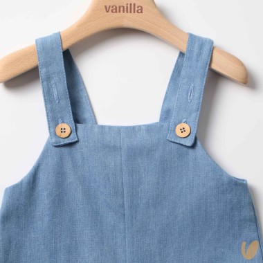 Salopette in chambray T-Shirt e Salopette