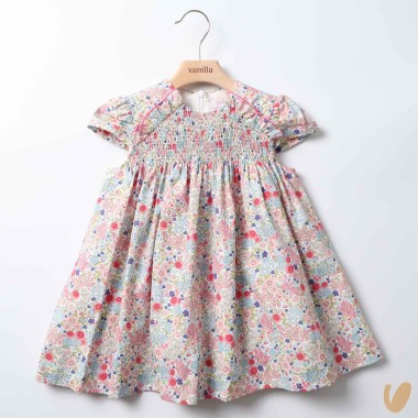 Abito nido d'ape fiorellini Abito e Tuta