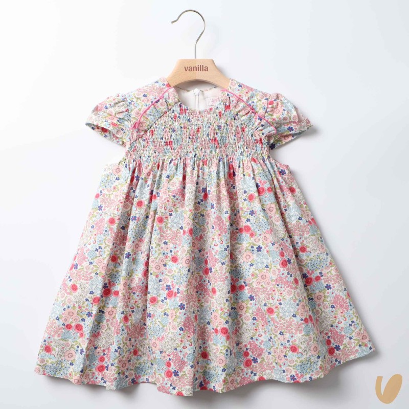 Abito nido d'ape fiorellini Abito e Tuta