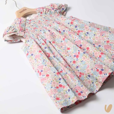 Abito nido d'ape fiorellini Abito e Tuta