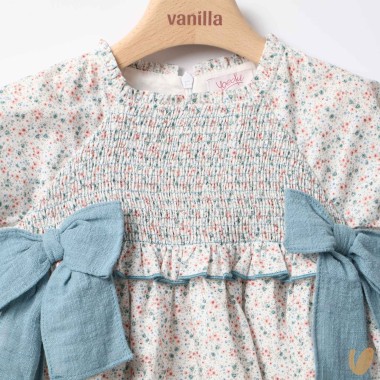 Abito nido d'ape fiorellini Abito e Tuta