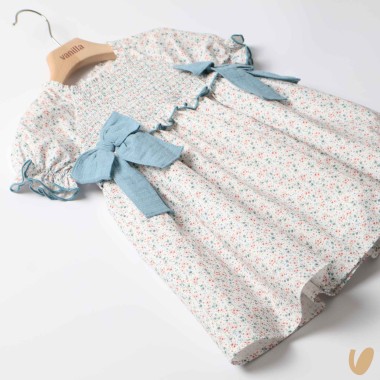 Abito nido d'ape fiorellini Abito e Tuta