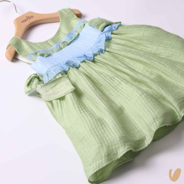 Abito bicolore fiocchi Abito e Tuta