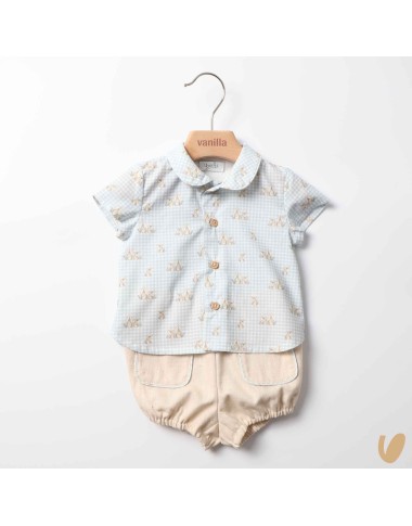 Camicia coniglietti e short Completo e Pagliaccetto