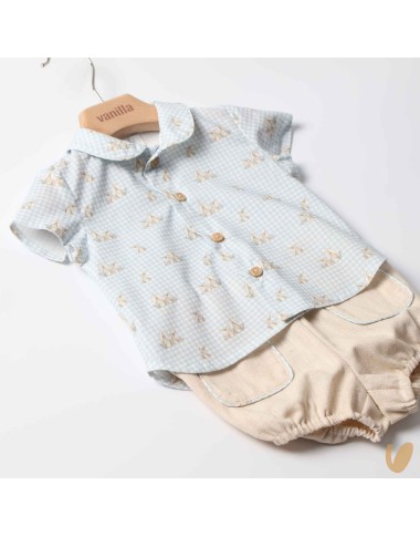 Camicia coniglietti e short Completo e Pagliaccetto