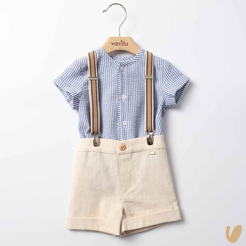 Camicia bretelle e short Completo e Pagliaccetto