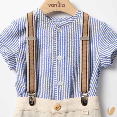 Camicia bretelle e short Completo e Pagliaccetto