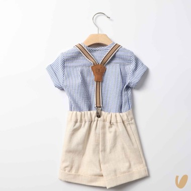 Camicia bretelle e short Completo e Pagliaccetto