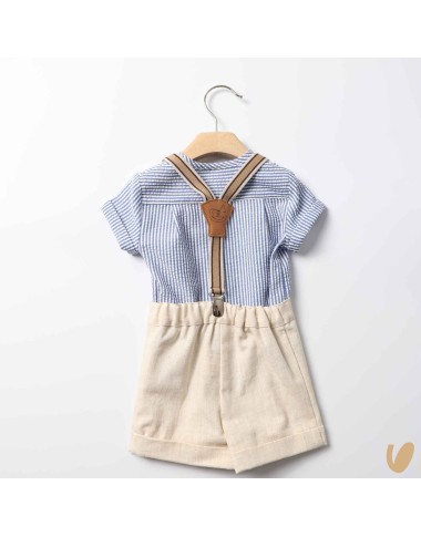 Camicia bretelle e short Completo e Pagliaccetto