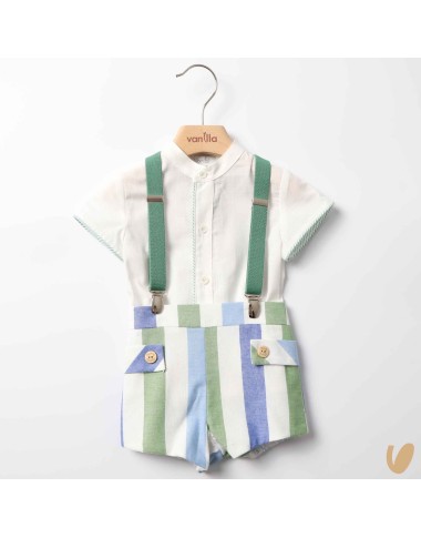 Camicia bretelle e short Completo e Pagliaccetto
