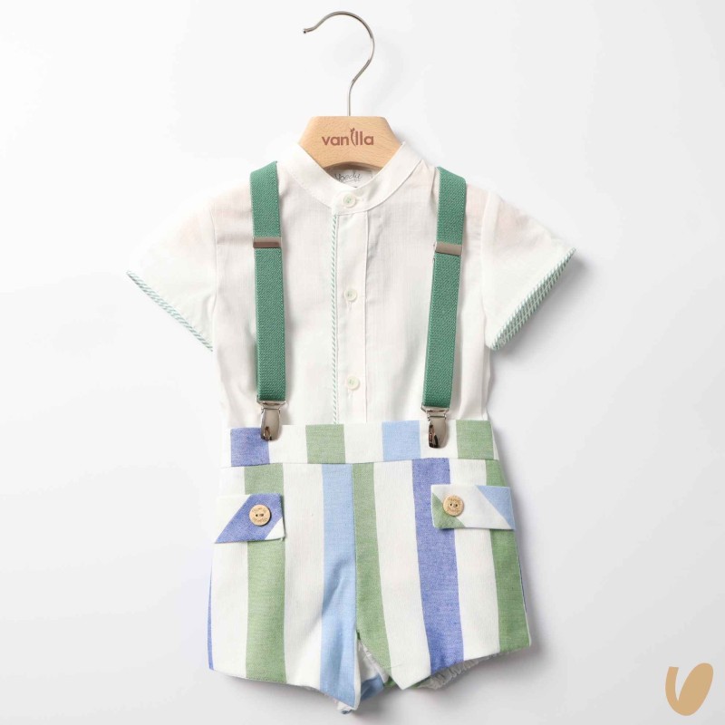 Camicia bretelle e short Completo e Pagliaccetto