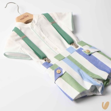 Camicia bretelle e short Completo e Pagliaccetto