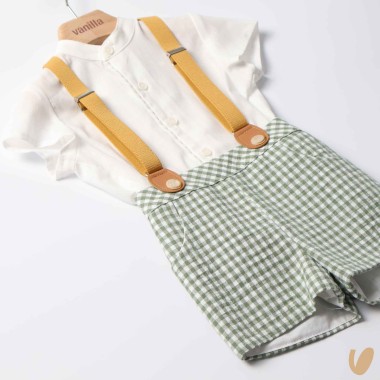 Camicia bretelle e short Completo e Pagliaccetto