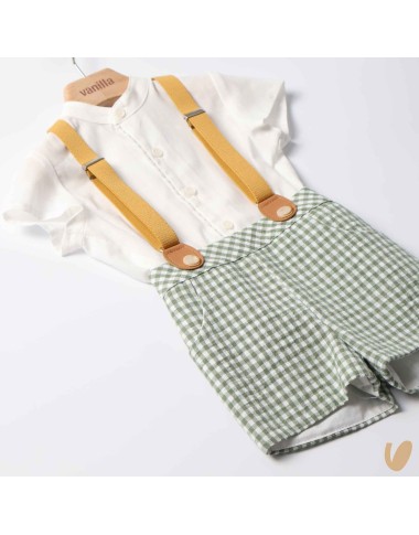 Camicia bretelle e short Completo e Pagliaccetto