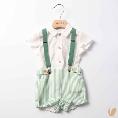 Camicia bretelle e short Completo e Pagliaccetto