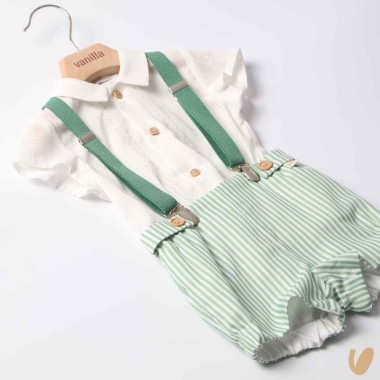 Camicia bretelle e short Completo e Pagliaccetto