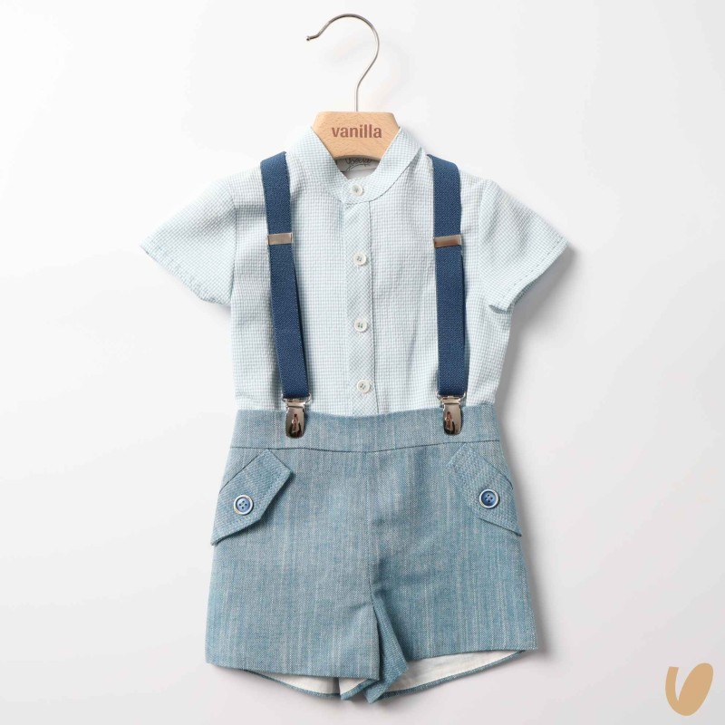 Camicia bretelle e short Completo e Pagliaccetto