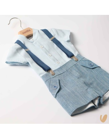 Camicia bretelle e short Completo e Pagliaccetto