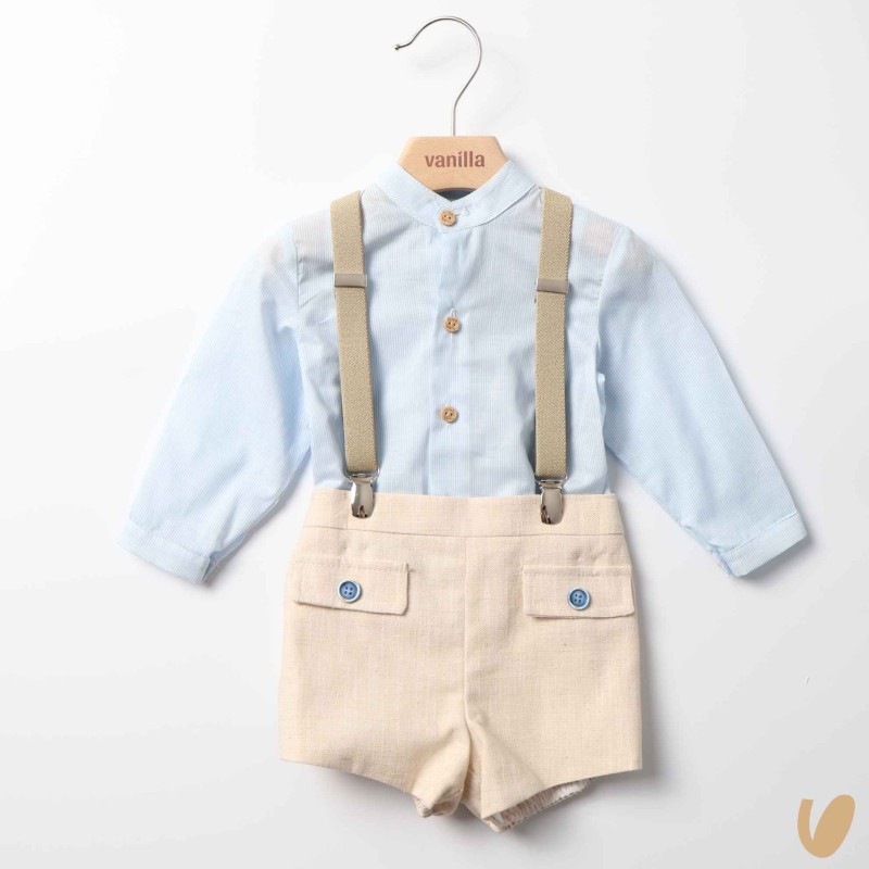 Camicia bretelle e short Completo e Pagliaccetto