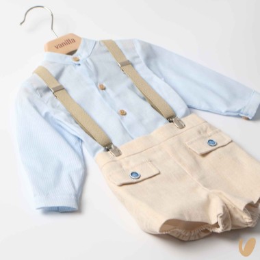 Camicia bretelle e short Completo e Pagliaccetto