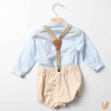 Camicia bretelle e short Completo e Pagliaccetto