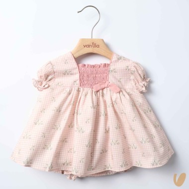 Mini abito vichy coniglietti Abito e Tute