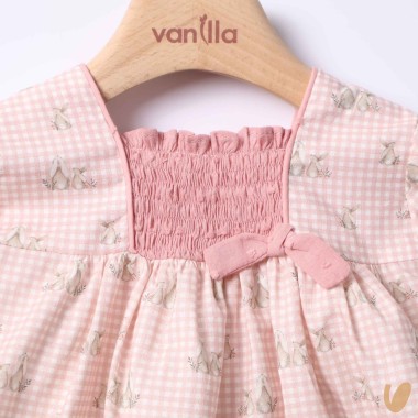 Mini abito vichy coniglietti Abito e Tute