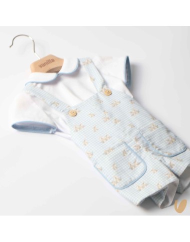 Salopette coniglietti e shirt Completo e Pagliaccetto