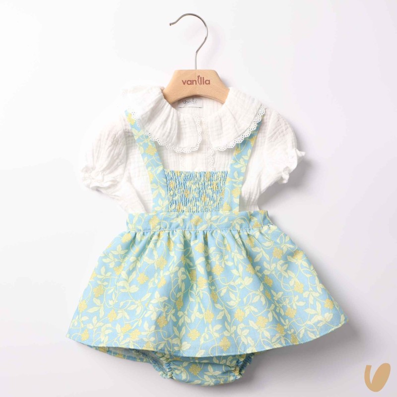 Salopette camicia e culotte Completo e Pagliaccetto