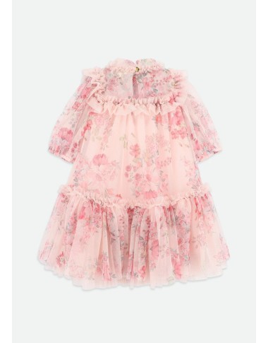 Dress in flower tulle