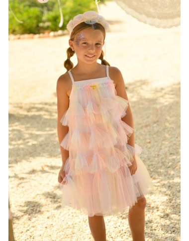Rainbow tulle dress