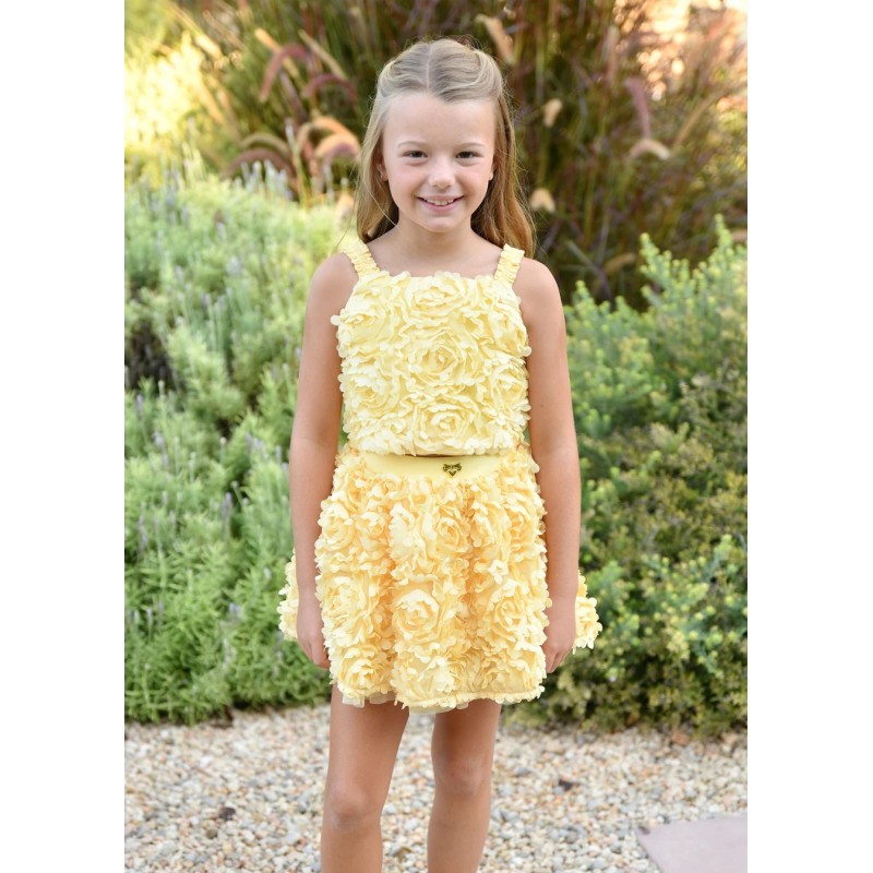 Top e Gonna fiori 3D Completo