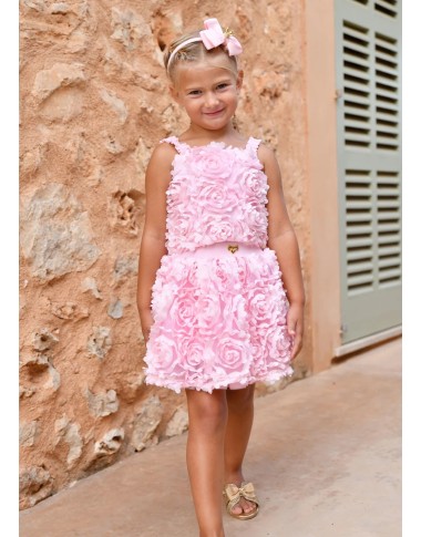 Top and 3D flowers skirt