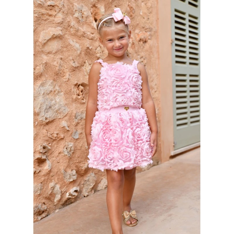 Top e Gonna fiori 3D Completo