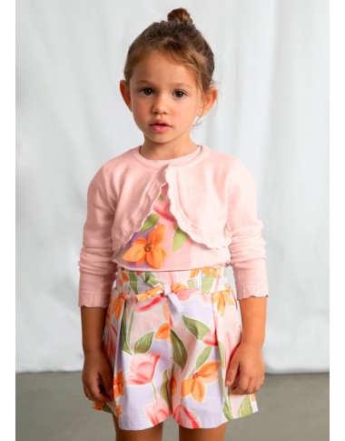 Scalloped tricot bolerin