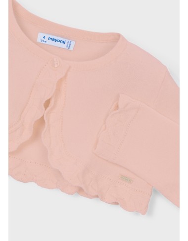 Scalloped tricot bolerin