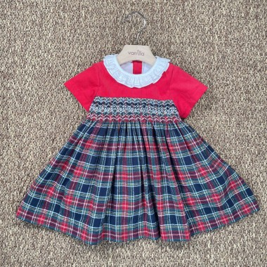 Abito ricamo punto smock Neonata 0/36