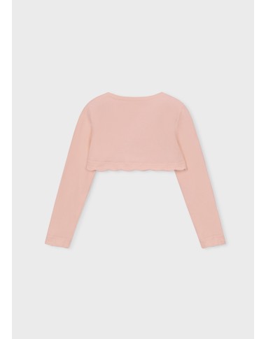 Scalloped tricot bolerin